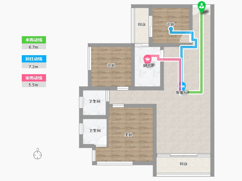 四川省-成都市-成信悦城(6,1,7,2)号楼81m²-79.27-户型库-动静线