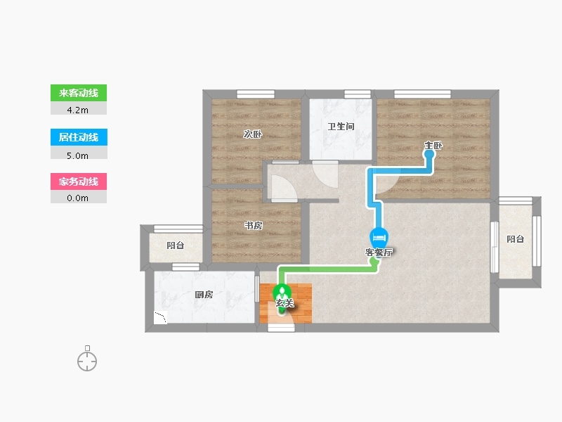 北京-北京市-北科建翡翠华庭-58.89-户型库-动静线