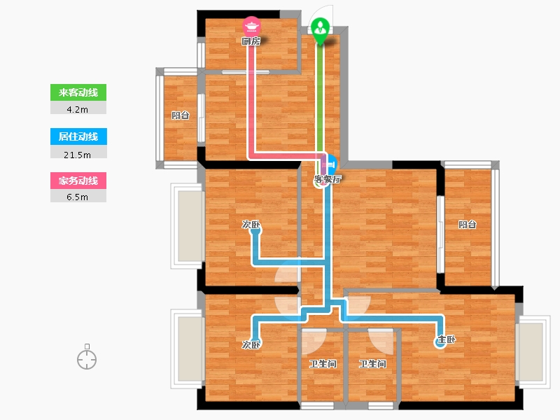 广西壮族自治区-南宁市-银泉一品天誉-85.50-户型库-动静线