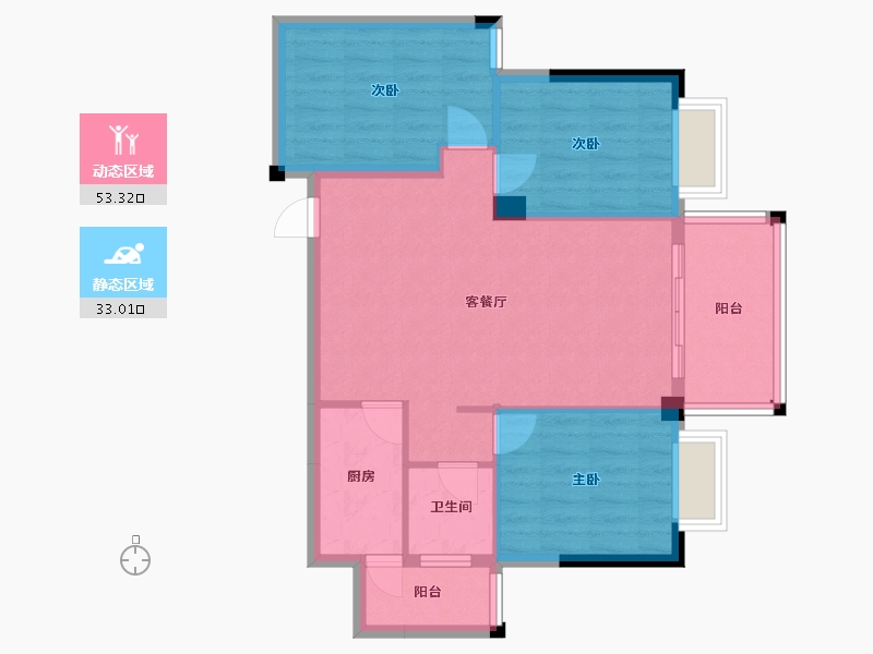 广西壮族自治区-南宁市-银泉一品天誉-77.80-户型库-动静分区