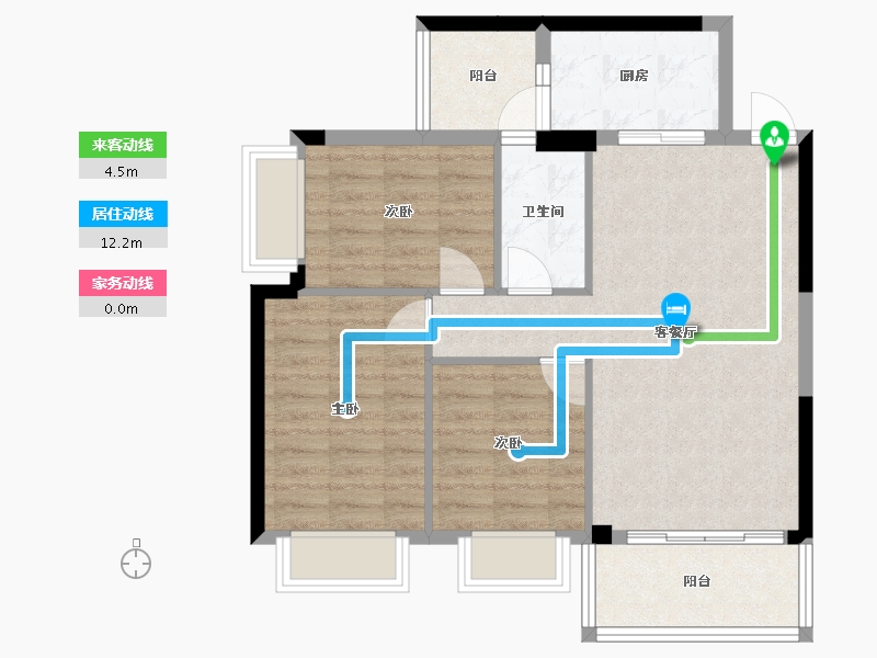 广西壮族自治区-南宁市-银泉一品天誉-74.33-户型库-动静线