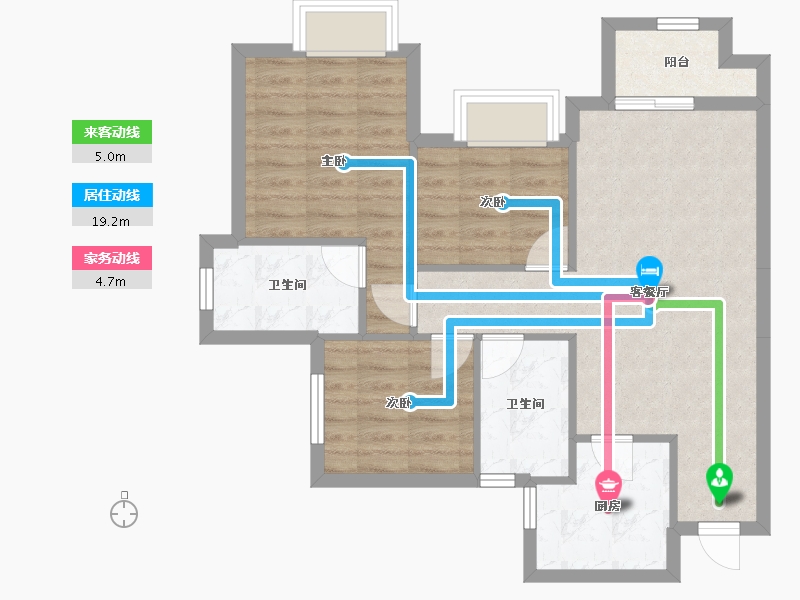 四川省-成都市-朗基香颂天府二期(7,4,5,6)号楼87m²-70.75-户型库-动静线