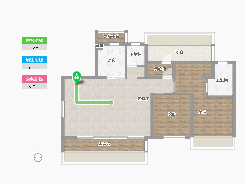 四川省-成都市-龙光天府玖龙郡(17,16)号楼112m²-92.21-户型库-动静线