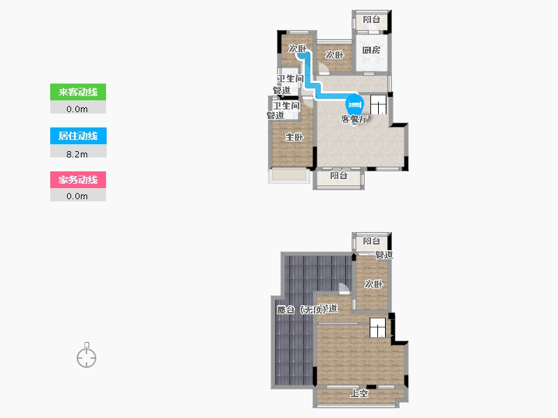 四川省-成都市-美的云溪郡(12,13,8,11,9)栋150m²-148.46-户型库-动静线