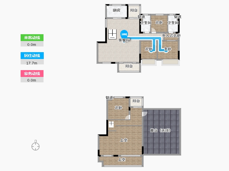 四川省-成都市-美的云溪郡(12,13,8,11,9)栋158m²-219.33-户型库-动静线