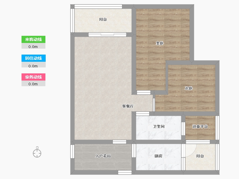 四川省-成都市-铁投天府桃源DO1户型80m²-67.69-户型库-动静线