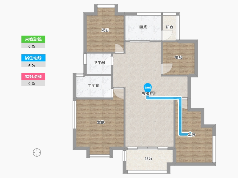 四川省-成都市-新城悦隽天骄(6,7,8)号楼106m²-92.40-户型库-动静线