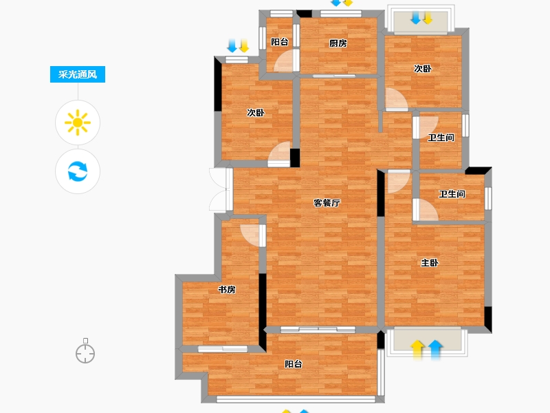 贵州省-贵阳市-花溪-103.14-户型库-采光通风