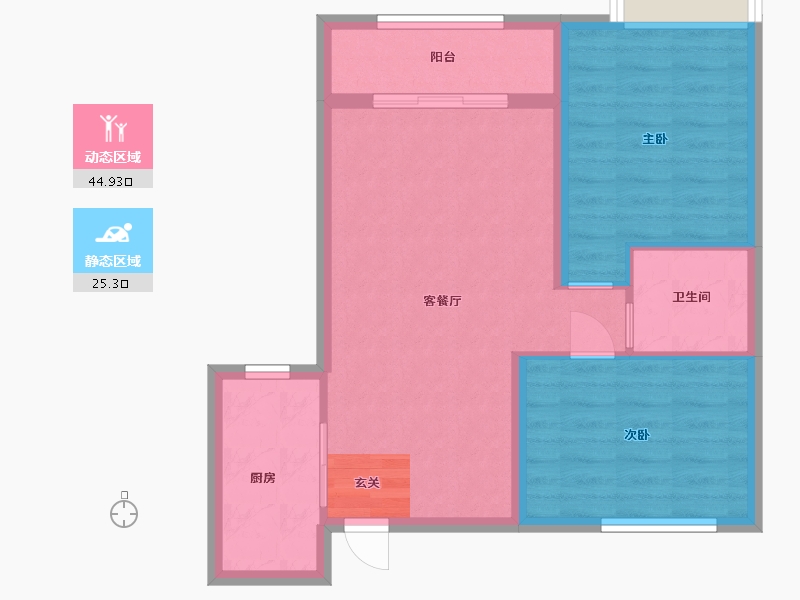 河北省-保定市-桂园-63.00-户型库-动静分区