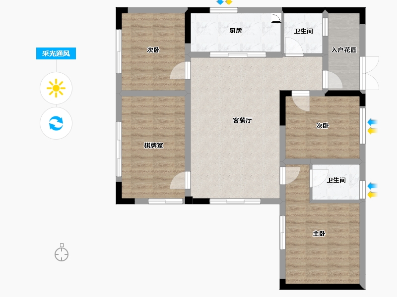 四川省-成都市-郡源山外山二期(29,4,5,6,20,21)号楼99m²-95.94-户型库-采光通风