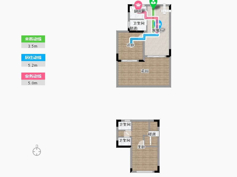 四川省-成都市-仁恒溪云居E5户型87m²-90.43-户型库-动静线