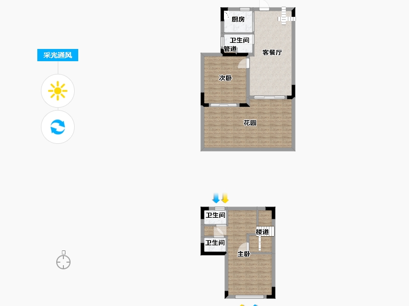 四川省-成都市-仁恒溪云居E5户型87m²-90.43-户型库-采光通风