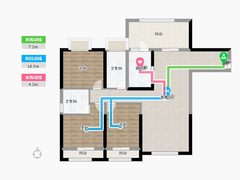 广东省-深圳市-传麒东湖名苑-97.00-户型库-动静线