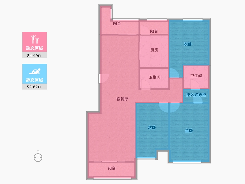 北京-北京市-保利西山林语公寓-126.00-户型库-动静分区