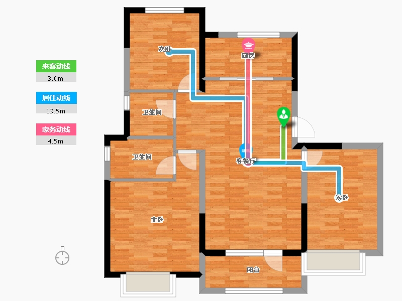 山东省-青岛市-中洲半岛城邦-91.74-户型库-动静线