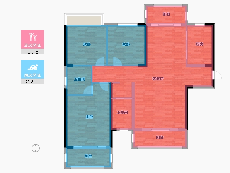 湖南省-永州市-江山御景-112.00-户型库-动静分区