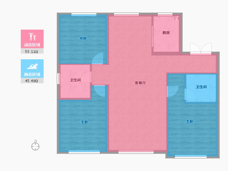 黑龙江省-牡丹江市-汇龙外滩首府-91.05-户型库-动静分区