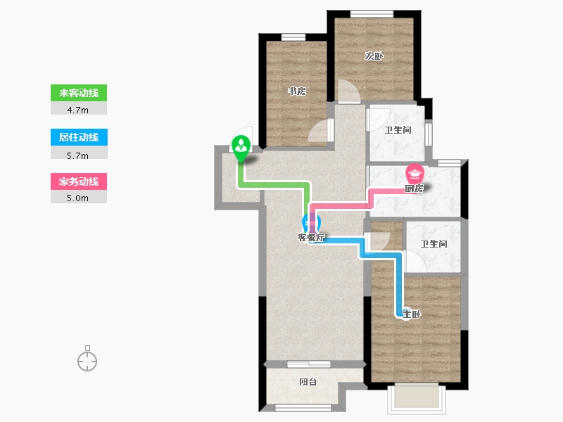 浙江省-杭州市-森与海之城-74.41-户型库-动静线