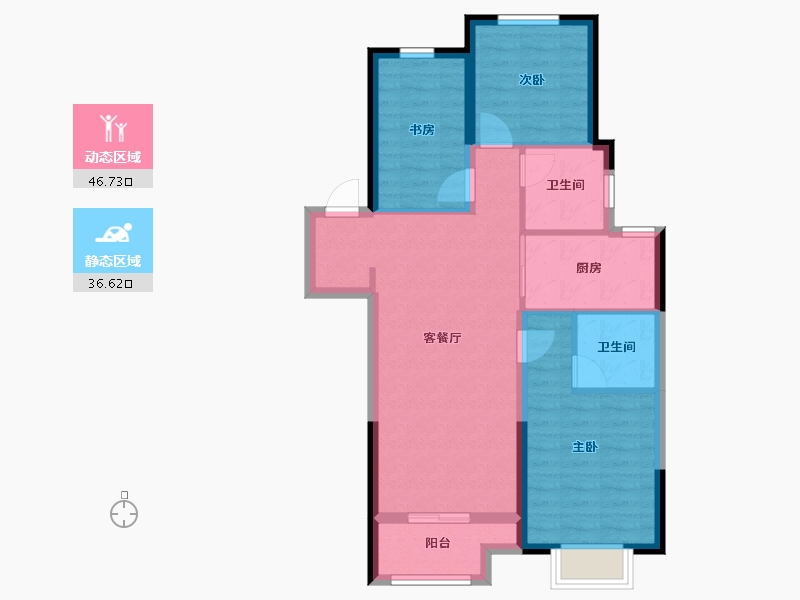 浙江省-杭州市-森与海之城-74.41-户型库-动静分区