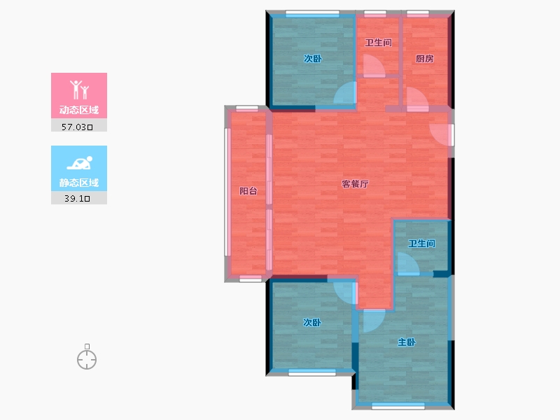 福建省-福州市-龙湖春江天玺-86.88-户型库-动静分区