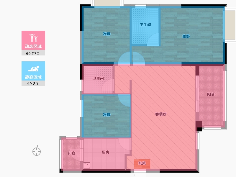 广西壮族自治区-钦州市-光大白石湖广场-98.40-户型库-动静分区