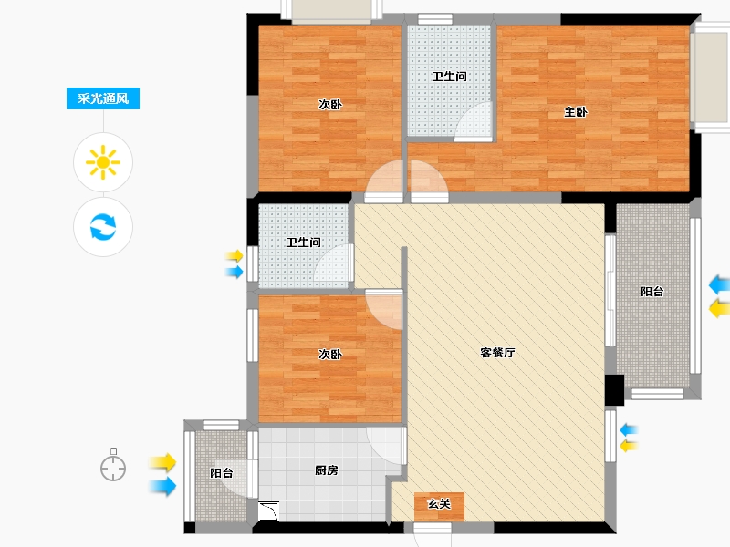 广西壮族自治区-钦州市-光大白石湖广场-98.40-户型库-采光通风