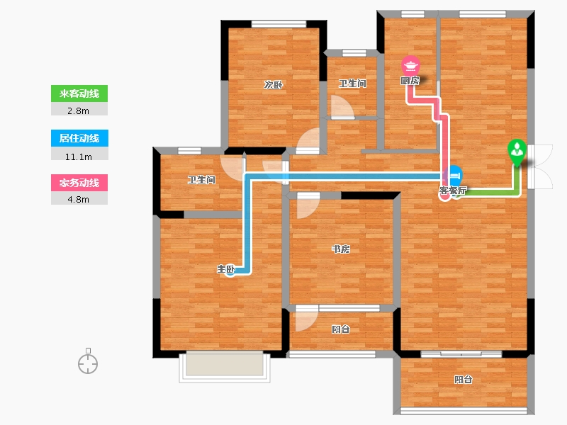 江苏省-镇江市-天玺华府-123.01-户型库-动静线