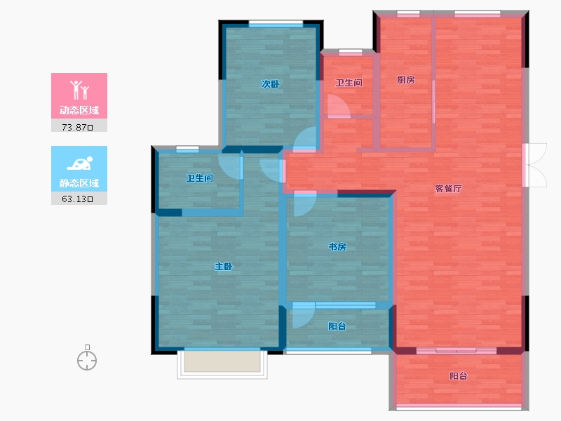 江苏省-镇江市-天玺华府-123.01-户型库-动静分区