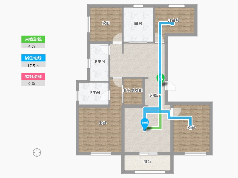 河北省-张家口市-保利中央公园-96.58-户型库-动静线