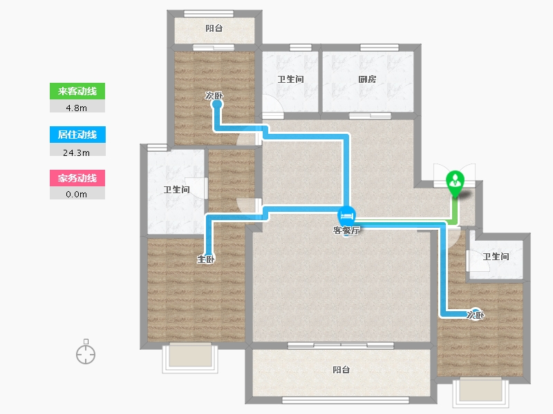 河南省-郑州市-橙园-122.00-户型库-动静线