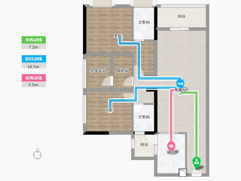 广东省-清远市-景业雍景园-101.36-户型库-动静线