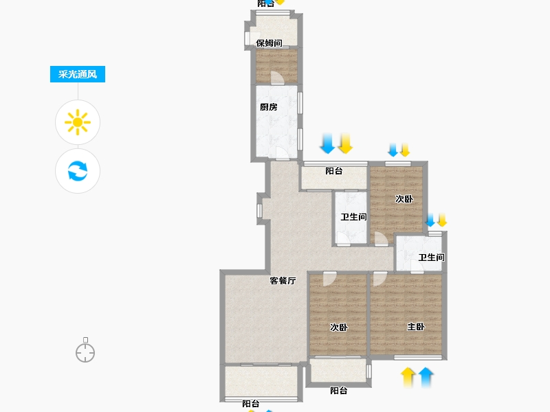 福建省-福州市-公园道1号-114.10-户型库-采光通风