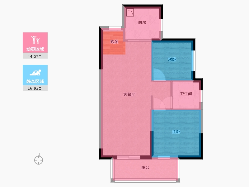 广西壮族自治区-南宁市-五象澜庭府-54.13-户型库-动静分区