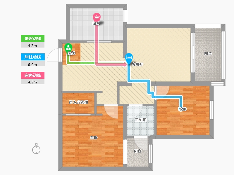 浙江省-杭州市-吉如家园-72.56-户型库-动静线