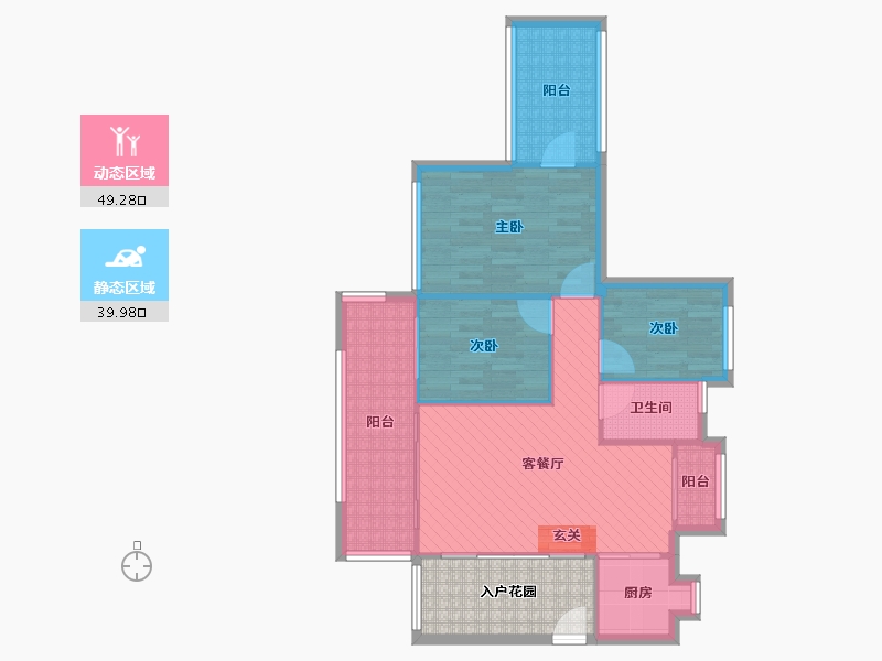 广东省-深圳市-圣淘沙骏园-88.04-户型库-动静分区