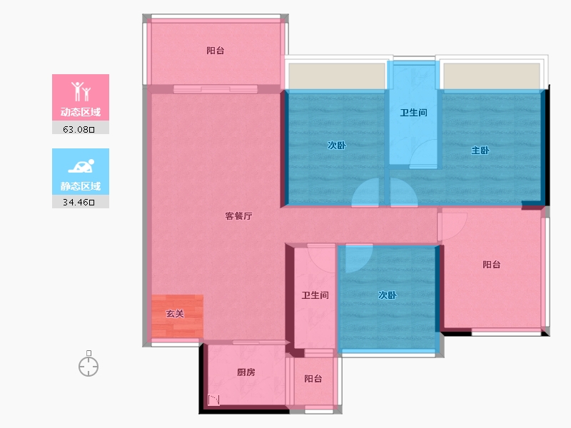 广东省-湛江市-沿江壹号-87.44-户型库-动静分区