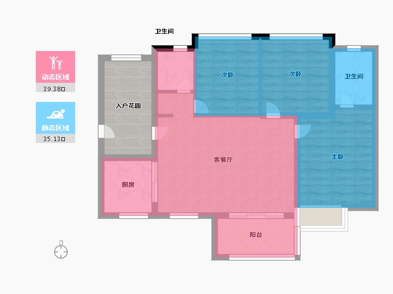 广东省-广州市-保利拾光年-74.06-户型库-动静分区