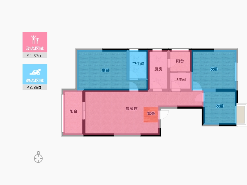 四川省-成都市-百郦锦城-83.85-户型库-动静分区