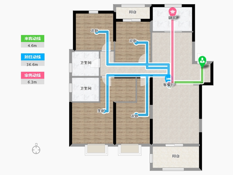 湖北省-武汉市-大华铂金瑞府-145.00-户型库-动静线