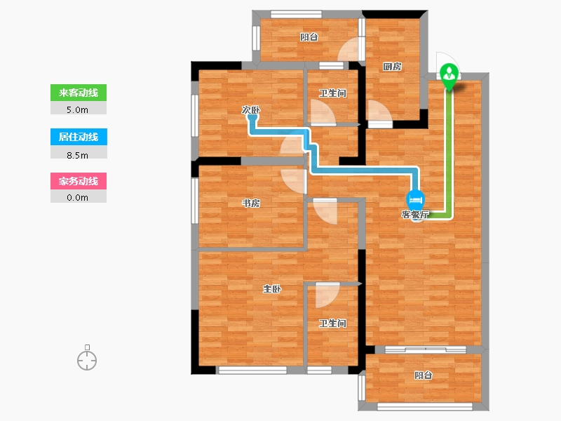 四川省-成都市-万科保利翡翠和悦-93.26-户型库-动静线