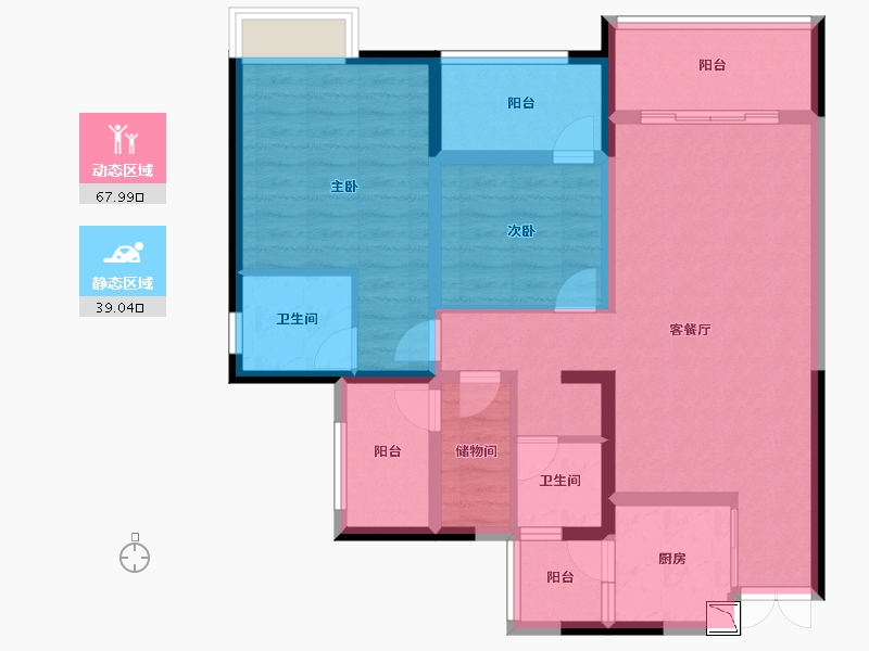 四川省-成都市-远大中央公园-94.43-户型库-动静分区