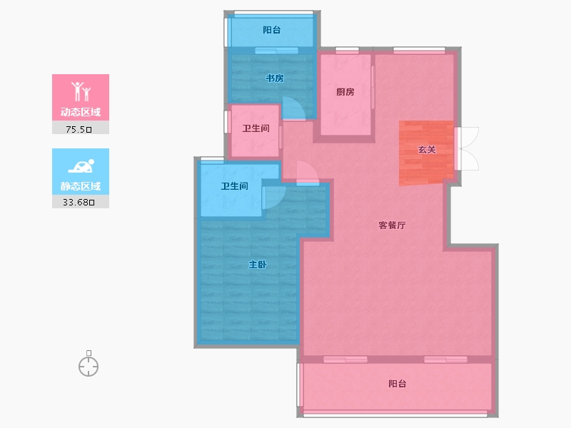 安徽省-合肥市-城建琥珀东华府-98.25-户型库-动静分区