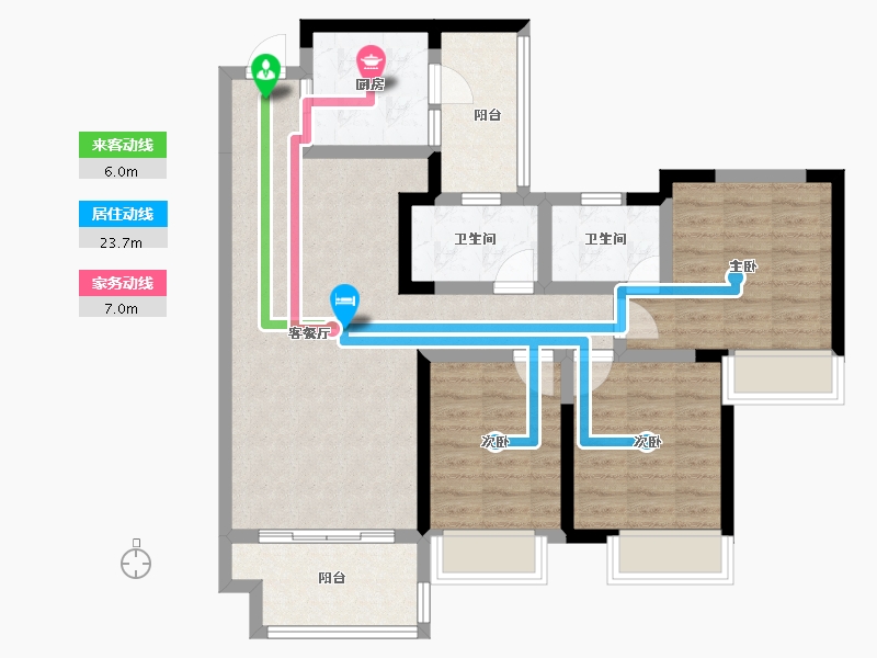 四川省-广安市-承平盛世四期-88.11-户型库-动静线