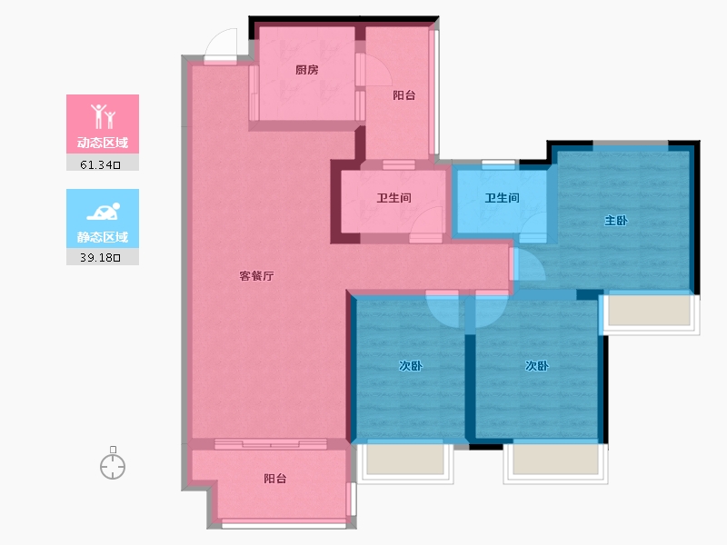 四川省-广安市-承平盛世四期-88.11-户型库-动静分区