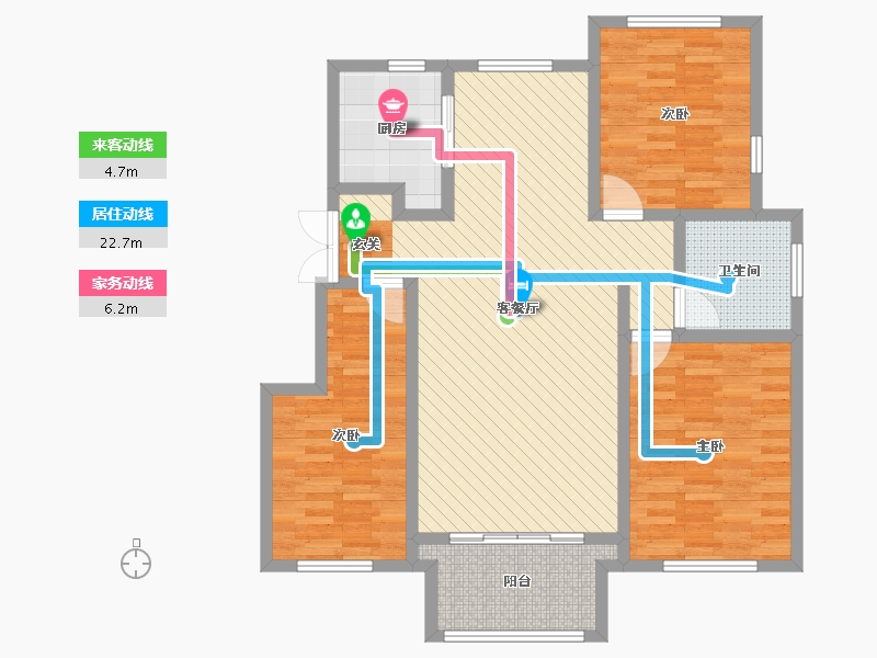 河南省-信阳市-颐和锦绣花园-104.00-户型库-动静线