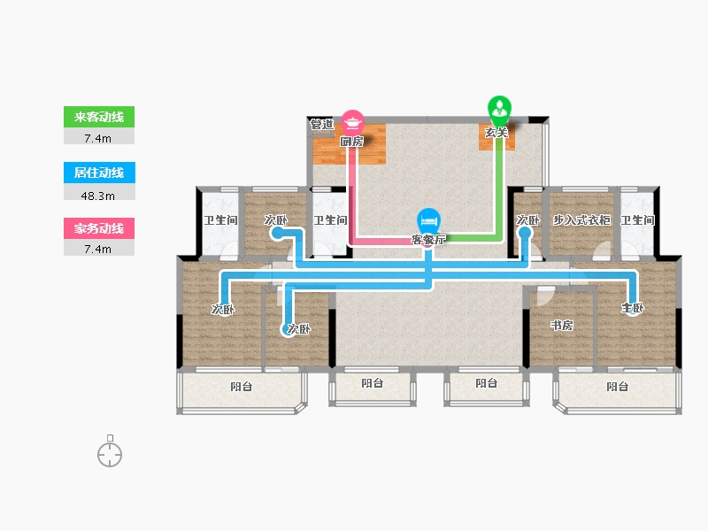 广西壮族自治区-玉林市-中鼎中心智慧森林城-202.47-户型库-动静线