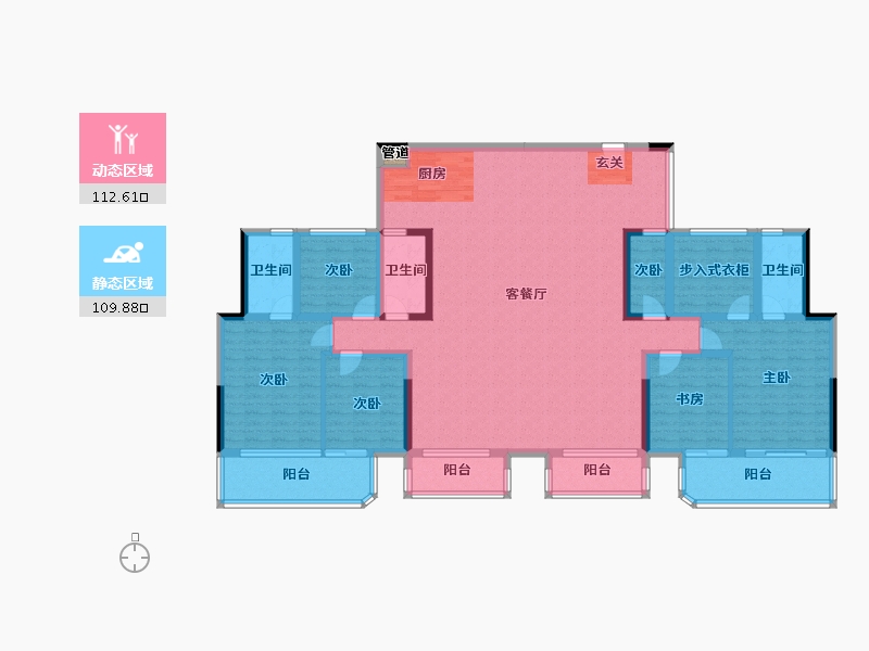 广西壮族自治区-玉林市-中鼎中心智慧森林城-202.47-户型库-动静分区