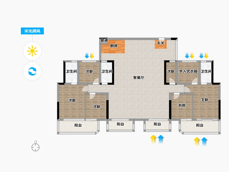 广西壮族自治区-玉林市-中鼎中心智慧森林城-202.47-户型库-采光通风