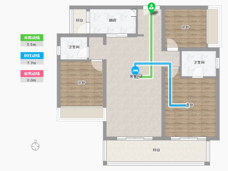 四川省-成都市-首创禧瑞锦江-98.10-户型库-动静线