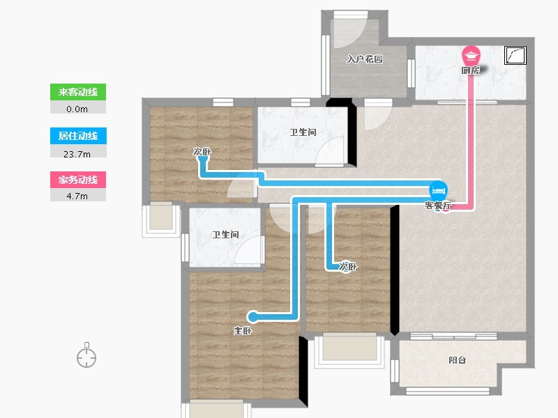 湖南省-长沙市-湘江富力城二期-90.31-户型库-动静线